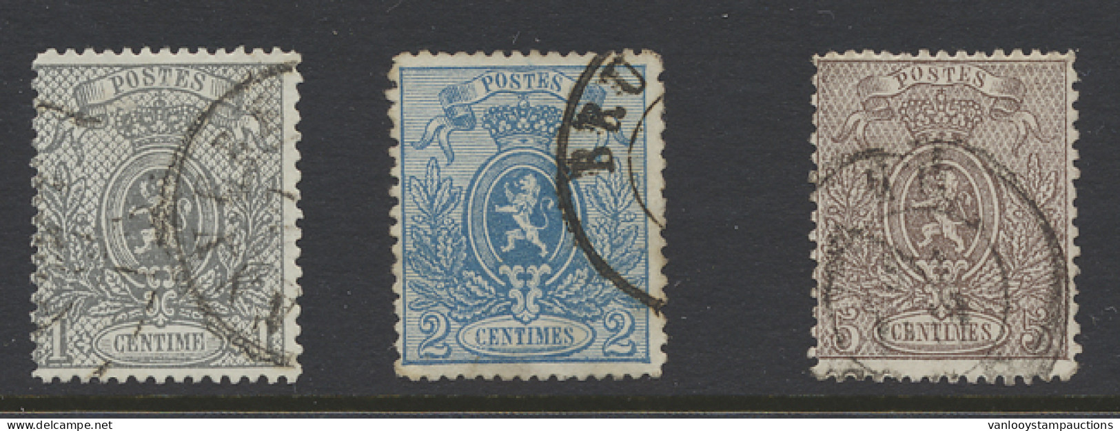 N° 23/25 Tanding 14 1/2 X 14, Zm (OBP €240) - 1866-1867 Blasón