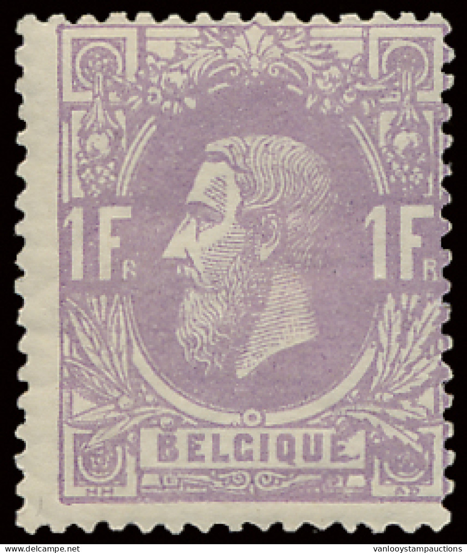 ** N° 36 1fr. Mauve, Centrale Centrage En Tanding Wat Onregelmatig, Zm (OBP €1.600) - 1869-1883 Leopold II