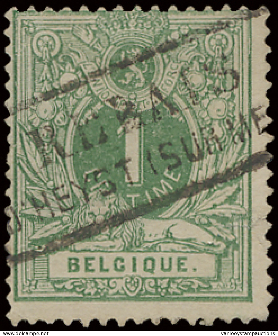 N° 26 1c. Groen Met Relais In Kastje HEYST (SUR MER), Zm - 1869-1883 Léopold II