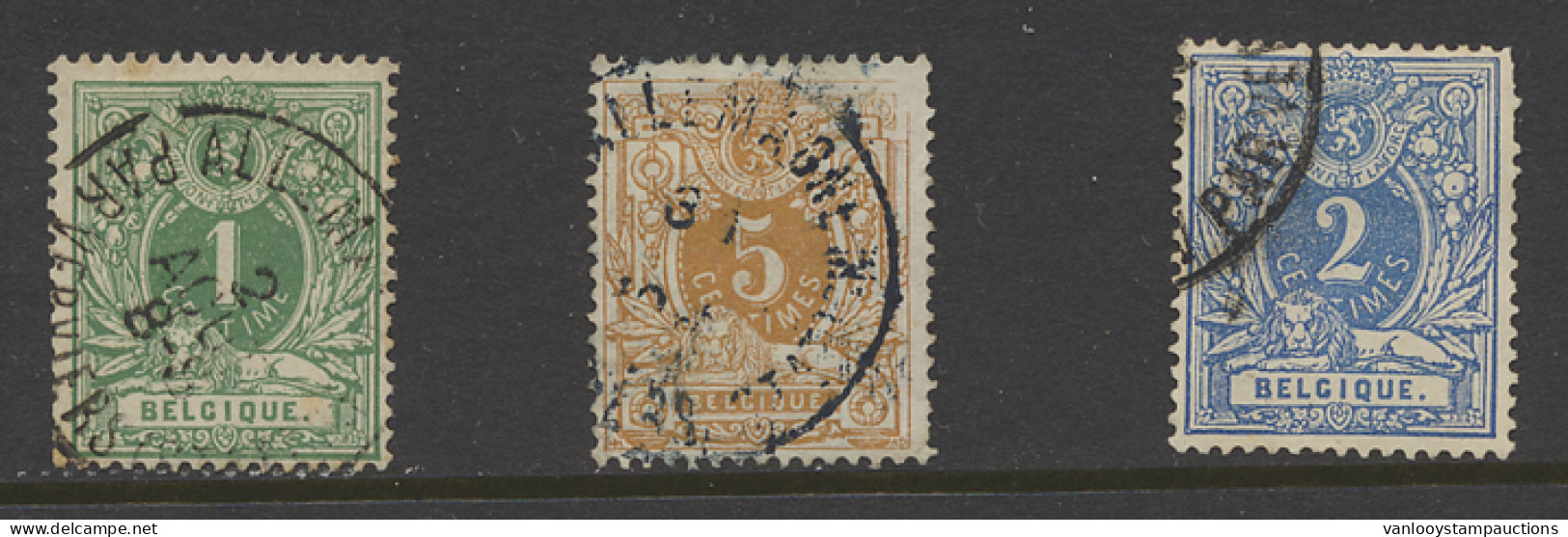 N° 26, 27b (Prusse), 28 (Amber) Met Afstempeling Allemagne Par Verviers, Afstempeling Zijn Normaal Niet Op Zegel, Maar O - 1869-1883 Leopold II