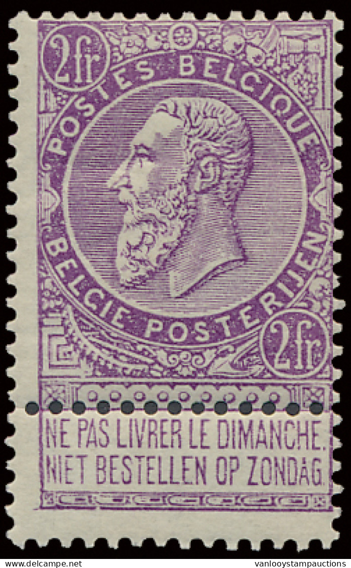 **/* N° 53/67 Volledige Reeks, 2c. En 5c. Met Scharnierspoor, N° 67 Sterk Gedecentreerd, Zm/m (OBP €2.750) - 1893-1900 Thin Beard