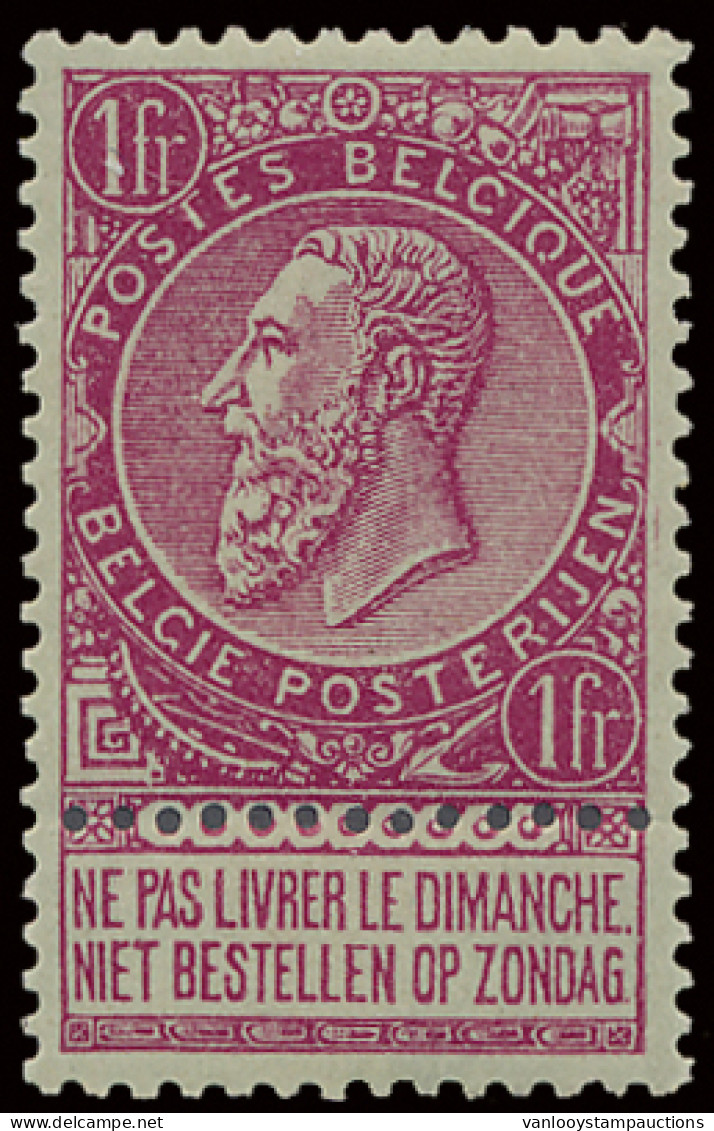 ** N° 64 1fr. Karmijnroze Op Groen (2x), 2 Kleurnuances, Zeer Mooie Centrage, Zm (OBP €800 + 100% Centrage) - 1893-1900 Fine Barbe