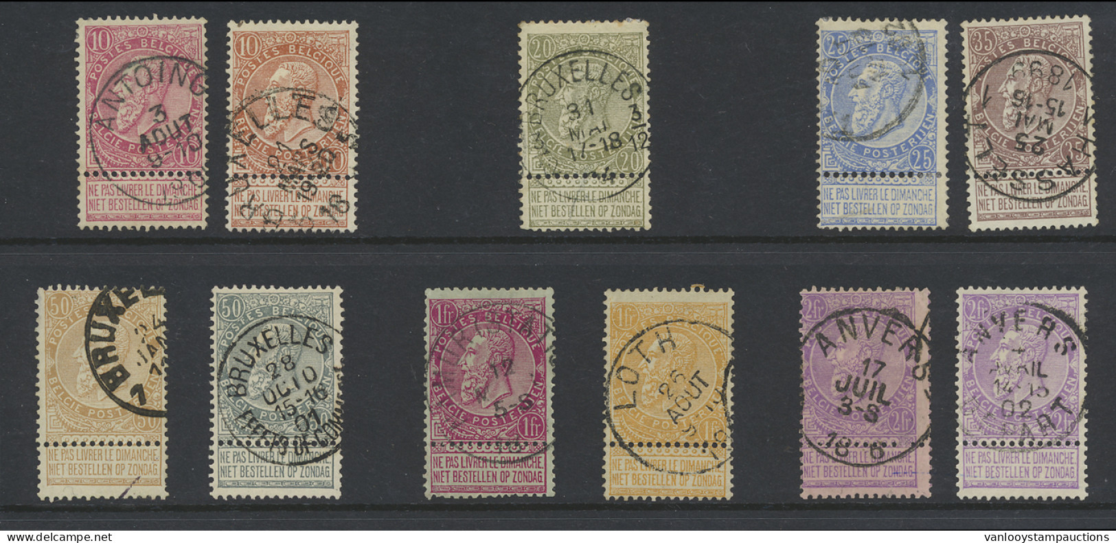 N° 57/67 Reeks Zonder De Kleine Waarden, Zm/m (OBP €138) - 1893-1900 Fine Barbe