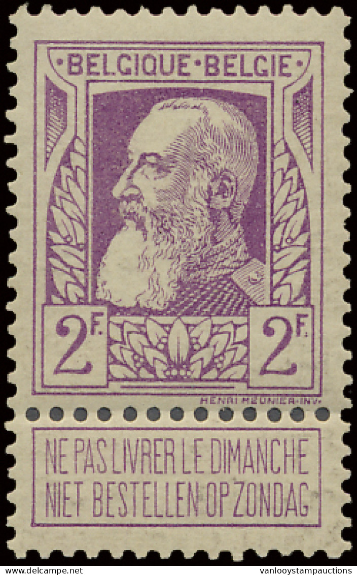 ** N° 74 (2x), 75, 76 (4x), 77 (2x), 78 (2x), 80, Waarbij Kleurnuances En Randinscripties, Zm/m - 1905 Thick Beard