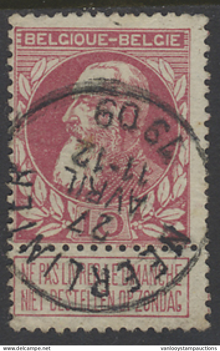 N° 74 10c. Karmijn, Afstempeling NEERLINTER, T1L Zeer Mooi Centraal, Zm (COBA +€15) - 1905 Grosse Barbe