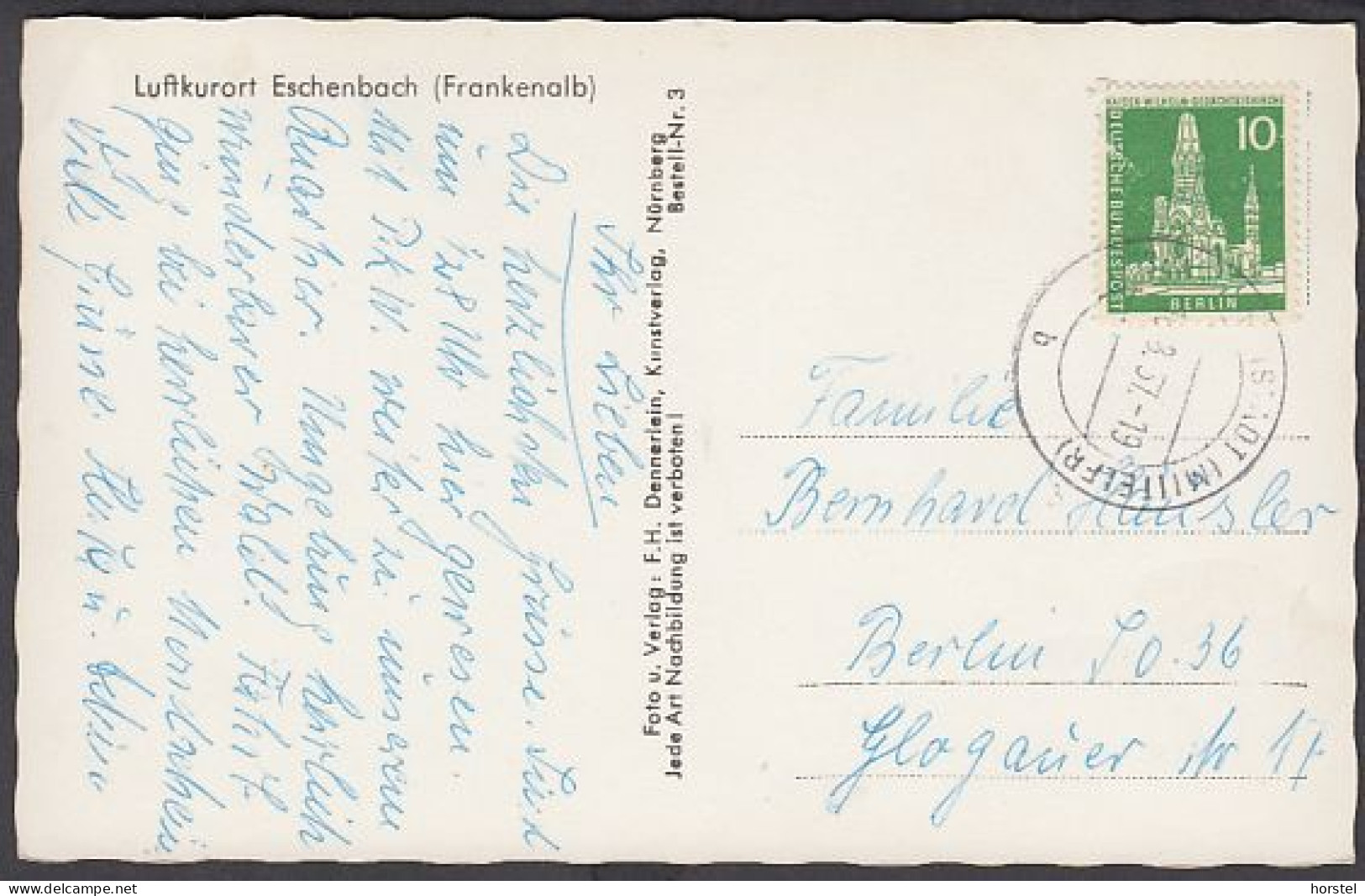 D-92676 Eschenbach - Oberpfalz - Alte Ortsansicht - Nice Stamp "Berlin" - Neustadt Waldnaab