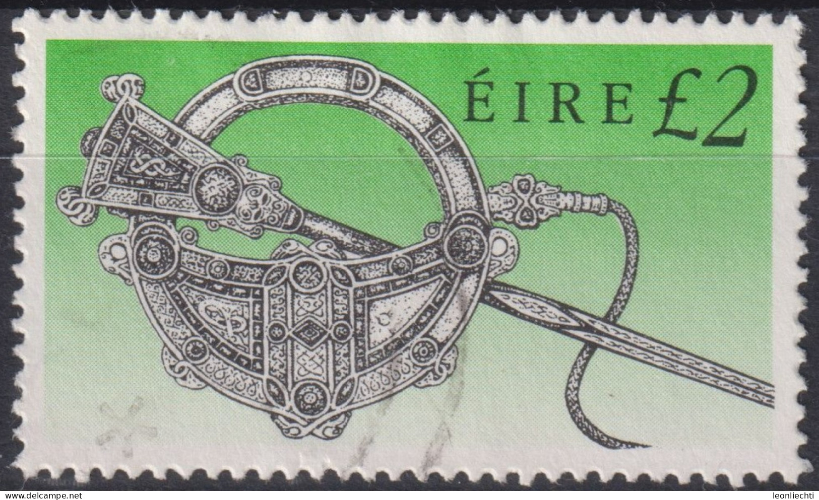 1990 Republik Irland ° Mi:IE 728I, Sn:IE 792, Yt:IE 731, Tara Brooch (7th Century) - Type C - Usati
