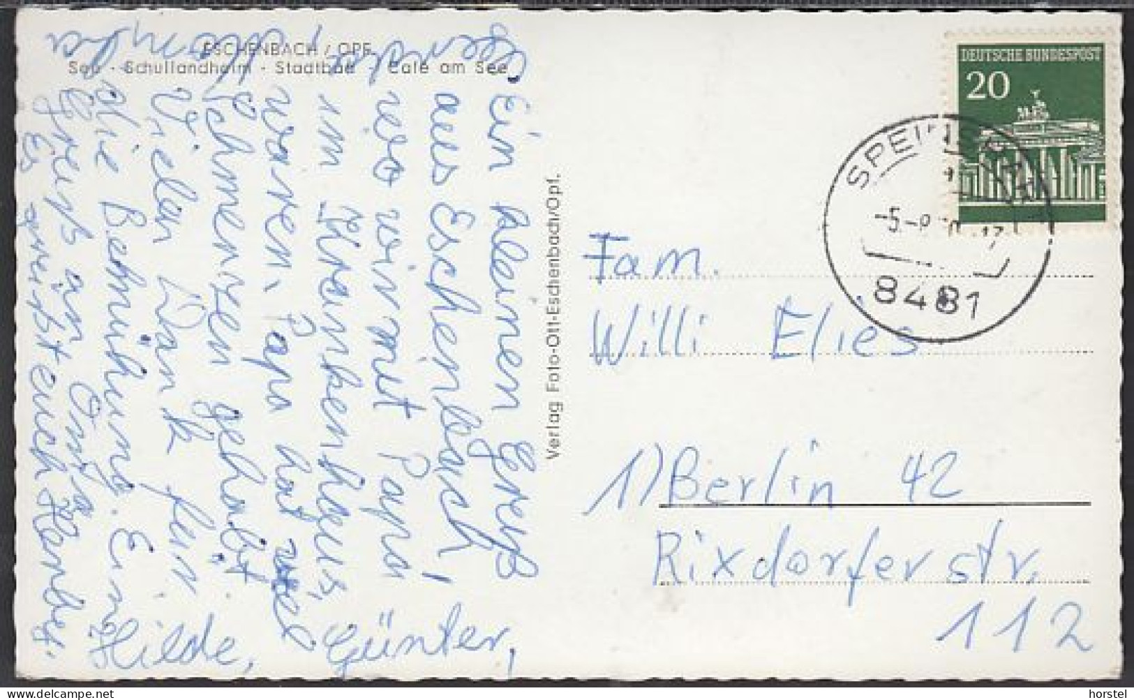 D-92676 Eschenbach - Oberpfalz - Campingplatz - Cars - Schullandheim - Stadtbad - Cafe Am See - Nice Stamp - Neustadt Waldnaab