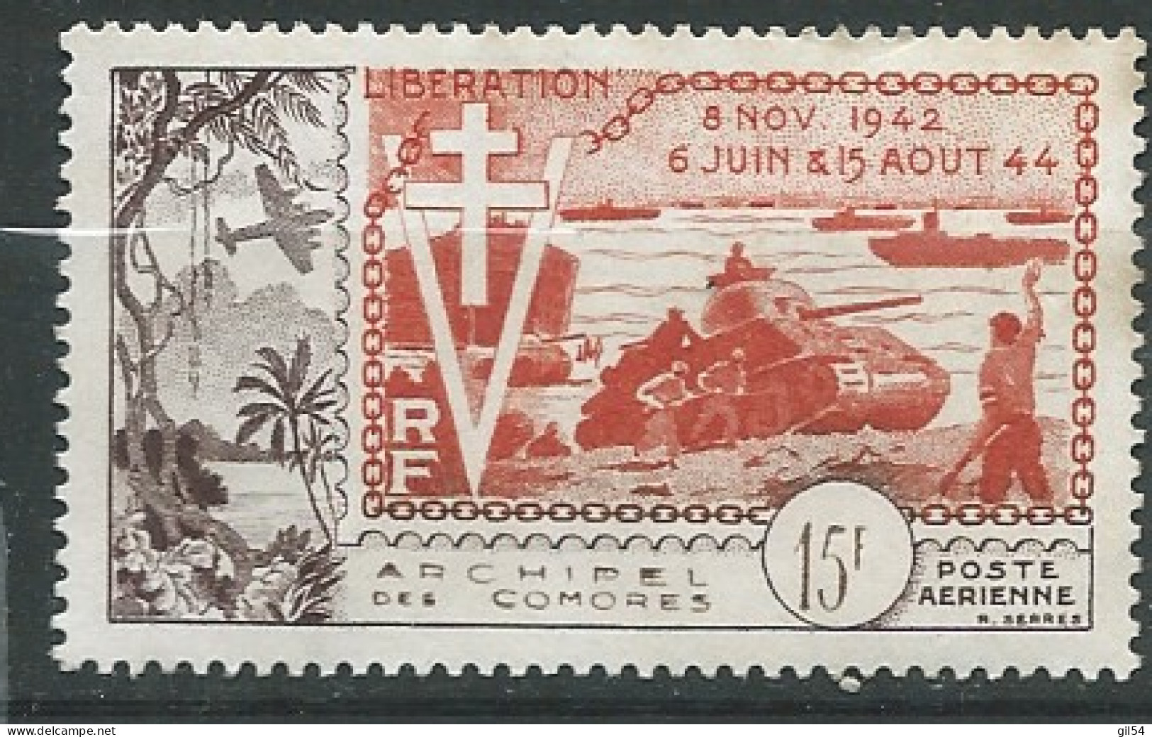 Comores  - Aérien - Yvert N°  4 (*)        -  Ax 16114 - Unused Stamps