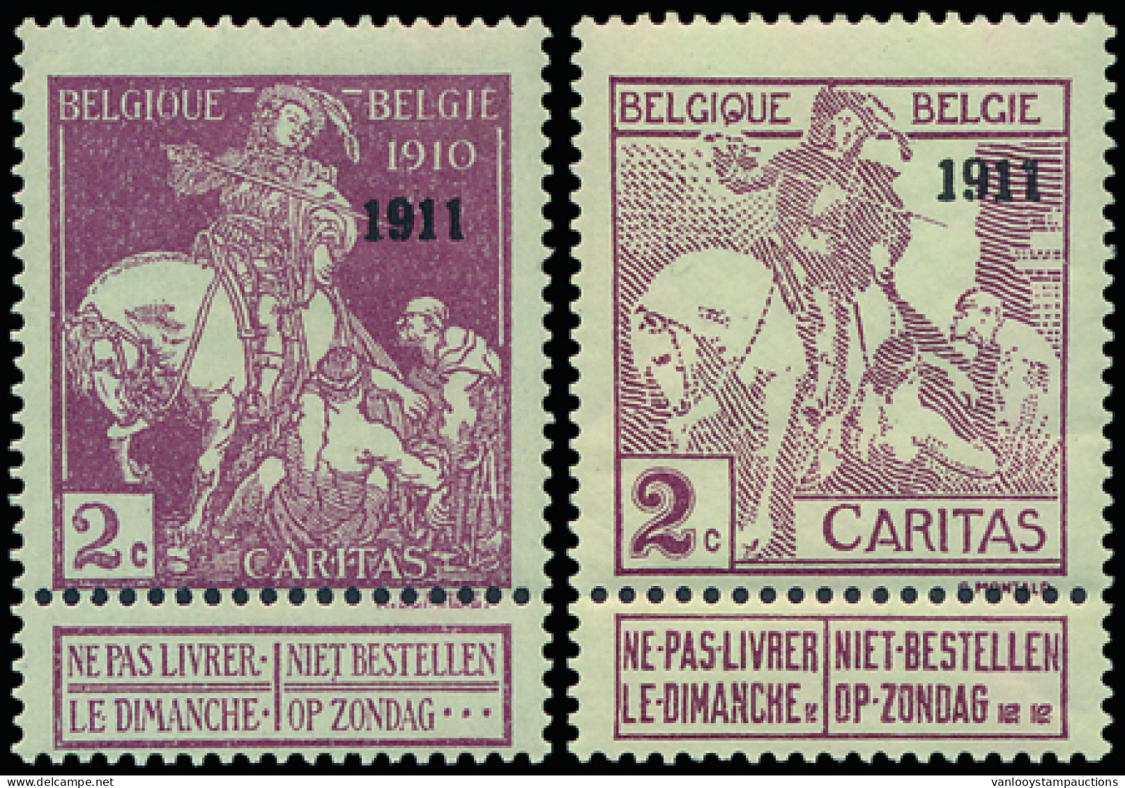 ** N° 84/107 Volledige Reeks, Zm (OBP € 3.020) - 1910-1911 Caritas