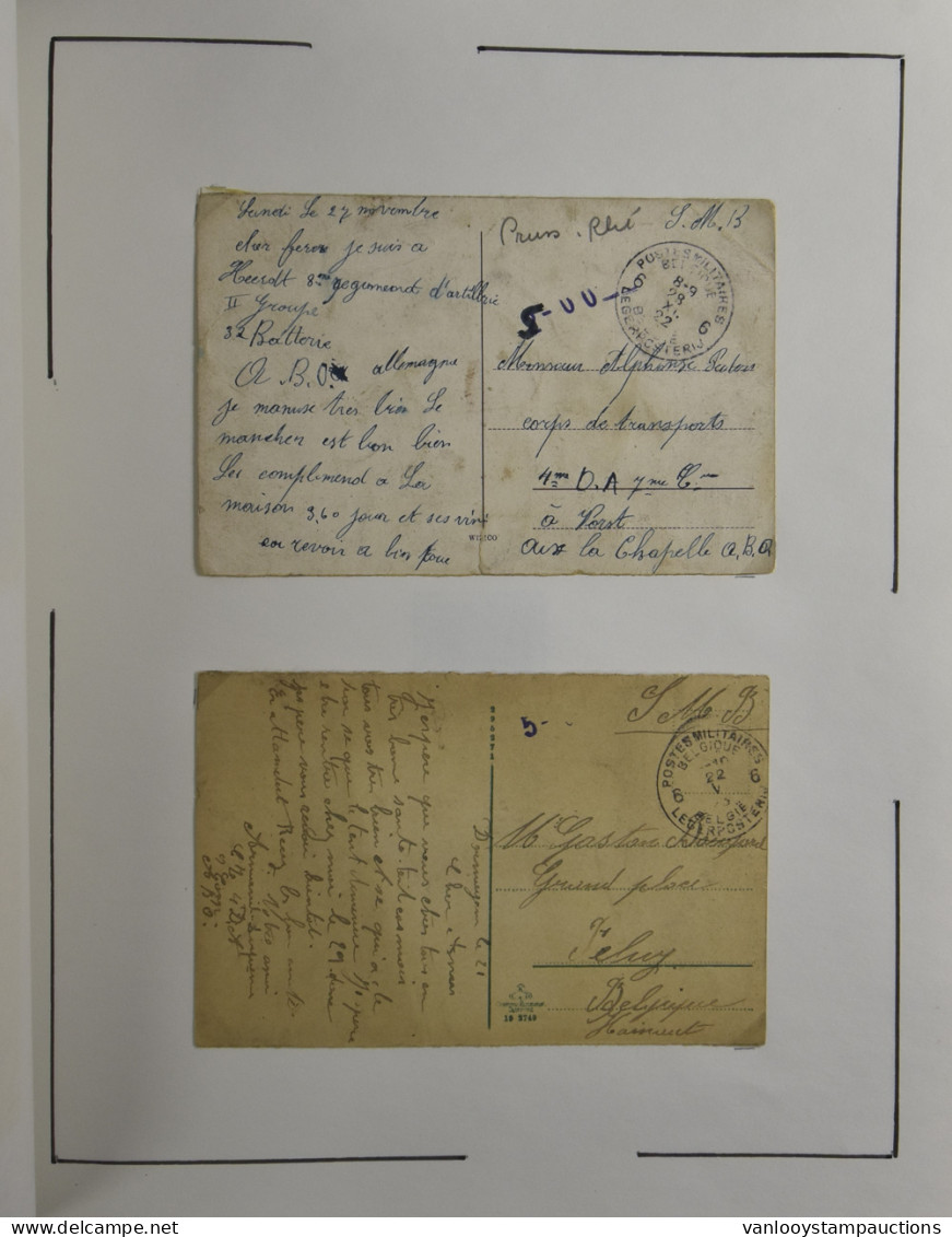 1919/1924 Verzameling In Davo Album Van Poststempels, Gebruikt Door De Legerdiensten Tijdens De Bezetting Van Duitsland  - Otros & Sin Clasificación