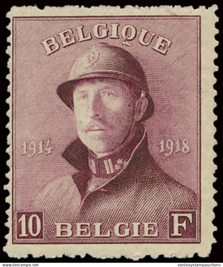 ** N° 178 10fr. Wijnrood, Zm (OBP €660) - 1919-1920 Roi Casqué