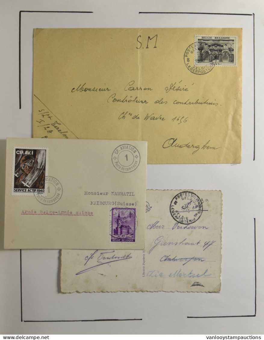 1939/1940 Kleine Verzameling In Davo Album Van Poststempels Gebruikt Door De Legerdiensten Tijdens De Mobilisatie Voor D - Guerra 40 – 45 (Cartas & Documentos)