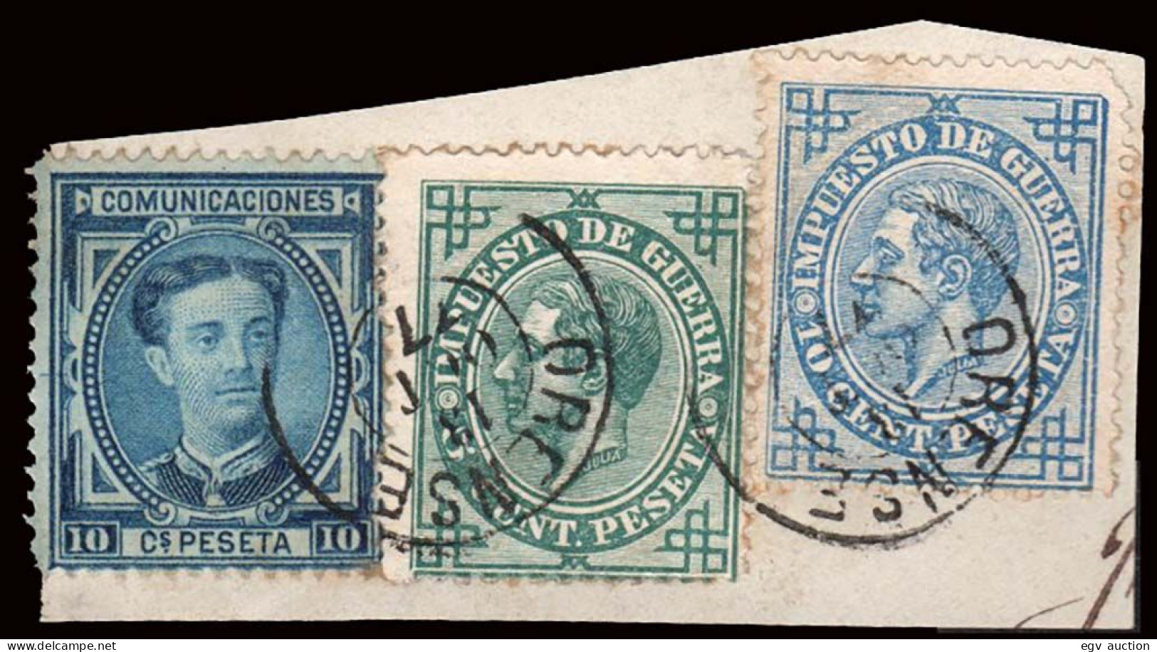Orense - Edi O 175+183+184 - Fragmento Mat Fech. Tp. II "Orense" - Used Stamps