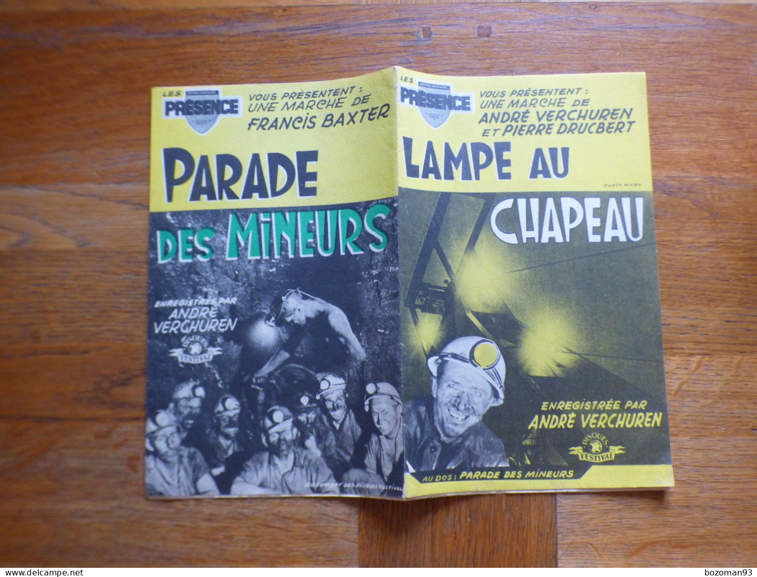 LAMPE AU CHAPEAU ( A.VERCHUREN + PIERRE DRUCBERT ) + PARADE DES MINEURS ( FRANCIS BAXTER ) - Autres & Non Classés