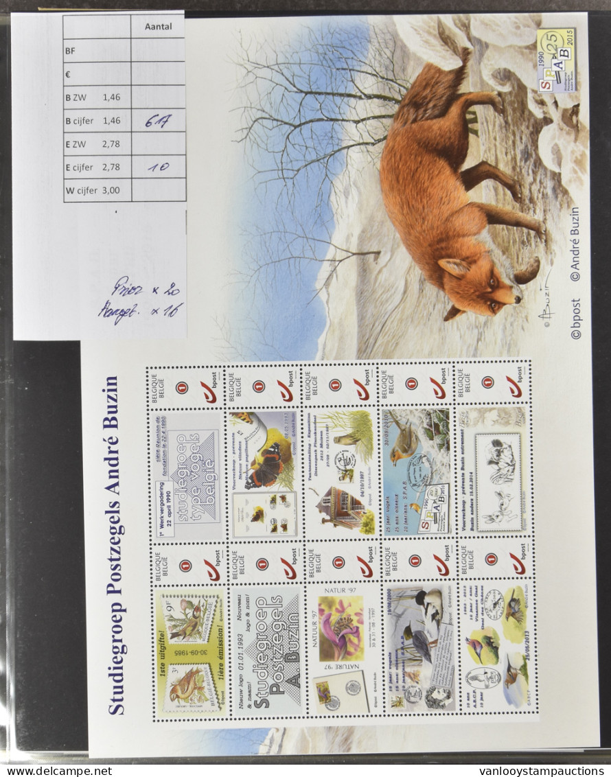 **/0/FDC 1985/2023 Prachtige En Zeer Uitgebreide Verzameling In 2 Safe Albums Met FDC, HK, Tekeningen, Veel Velletjes, Z - 1985-.. Birds (Buzin)