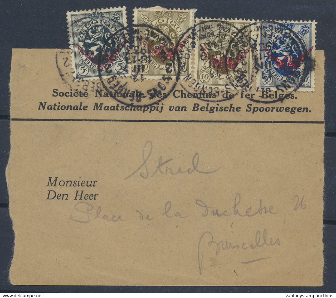 S 5, S10 (2x), S12 Op Fragment 'Nationale Maatschappij Van Belgische Spoortwegen - Tweetalig, Dd. 11 III 1933, Met Afste - Other & Unclassified