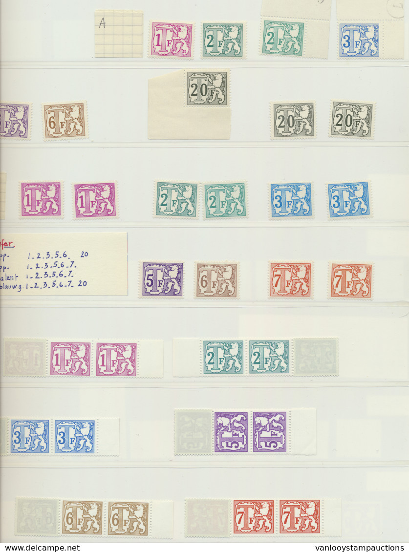 ** 1966/1983 Nieuw Type, Heraldieke Leeuw, Studieverzameling Met Diverse Types En Papiersoorten, Zm - Other & Unclassified