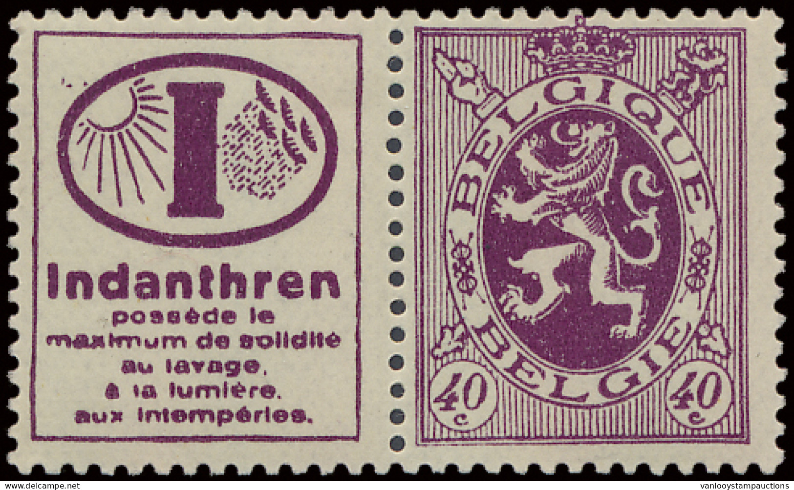 ** PU 26 40c. Indanthren, Zm (OBP €600) - Other & Unclassified