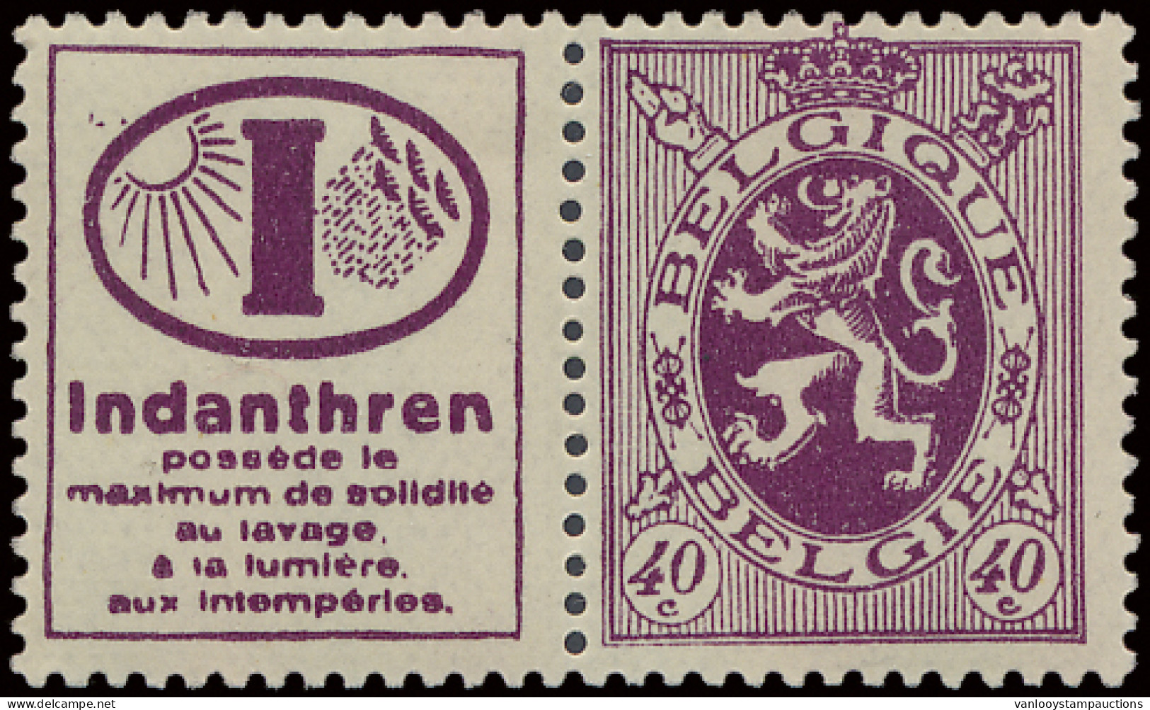 ** PU 26 40c. Indanthren, Zm (OBP €600) - Sonstige & Ohne Zuordnung