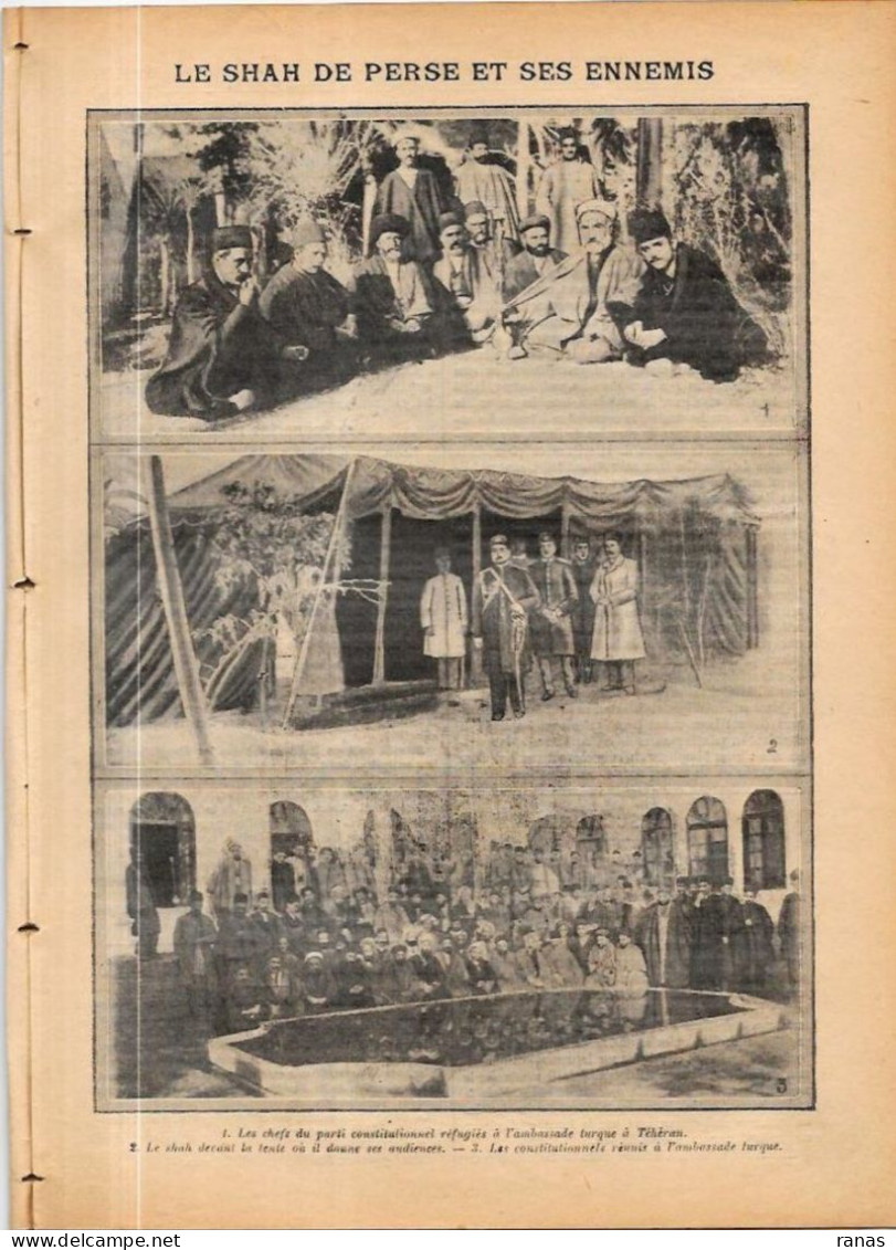 Revue Le Pélerin  N° 1675 De 1909 Perse Téhéran Shah IRAN Journal D'actualité Général - Autres & Non Classés