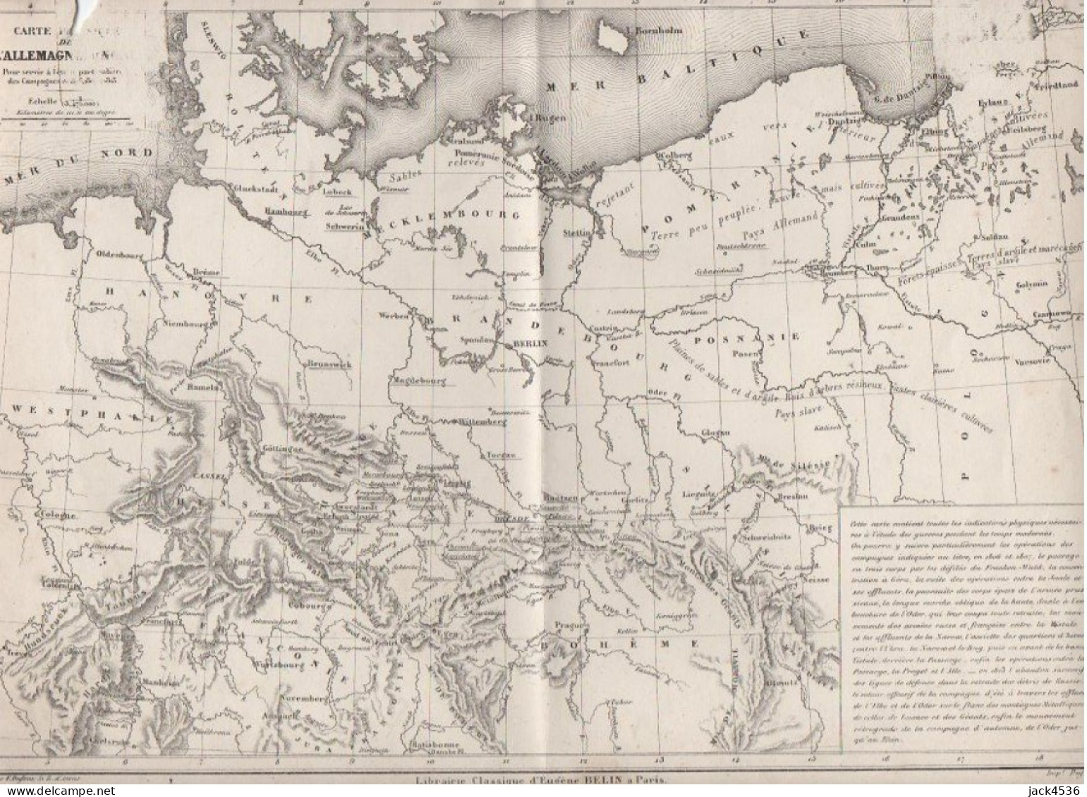 Carte Topographique - ALLEMAGNE - Edition BELIN à PARIS - Usure Du Temps - Topographical Maps