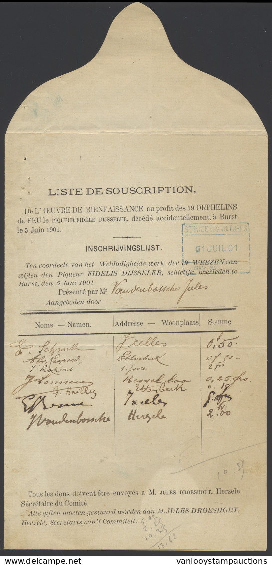 Mooi Lot Spoorwegdocumenten, W.o. Inschrijvingslijst Voor Verongelukte Piqueur In 1901, Dienstbrief In Ath, Noodstempels - Other & Unclassified