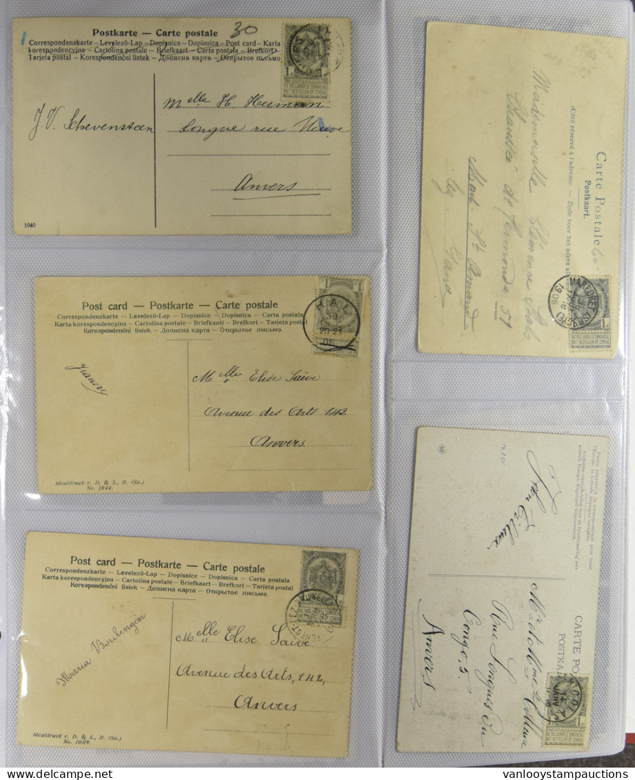 1901/1976 Verzameling Honderden Poststukken In 2 Grote Ringmappen, W.o. Veel Fijne Baard, 1915, Boudewijn Bril, Zm/m - Otros & Sin Clasificación