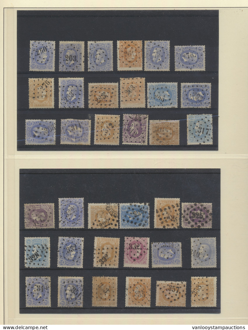 1869/1883, Samenstelling Tussen N° 19 En 36, (74 Zegels) Alle Met Zuivere Puntstempels, Zm/m/ntz - Autres & Non Classés