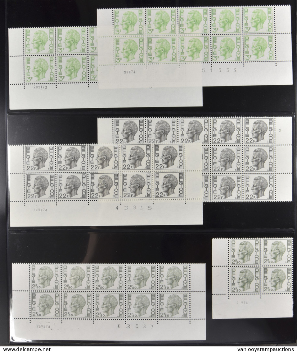 ** 1970/1993, Elström, Velghe, Olyff, Verzameling In Safe-ringband, W.o. Plaatnrs., Drukdata, Rolzegels, Boekjes, Dienst - Colecciones