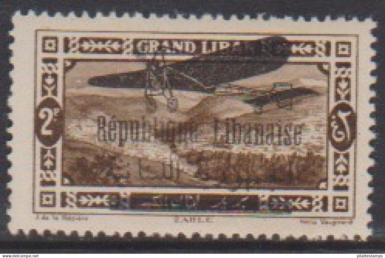 Grand Liban PA 31e** Variété Surcharge Noire - Other & Unclassified