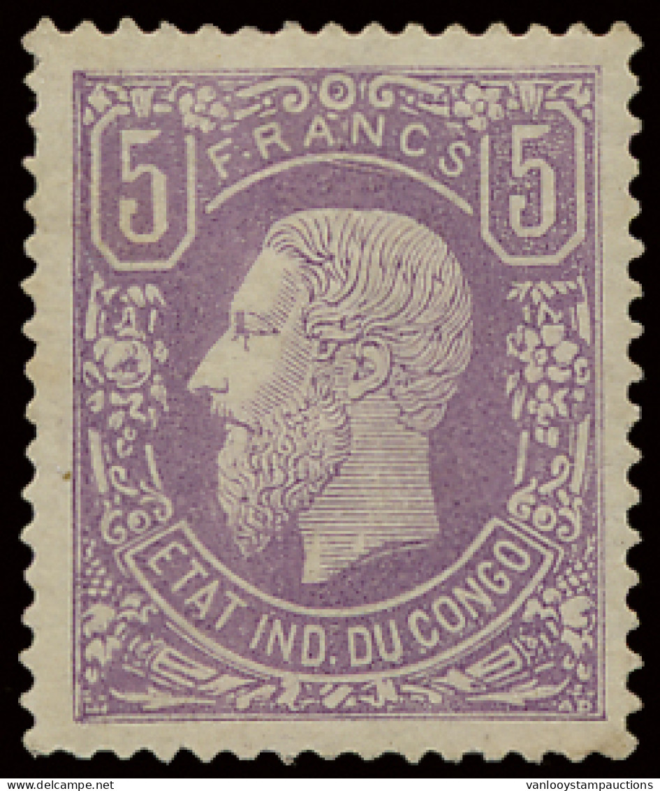 * N° 5a 5Fr. Dark Lilac Well Centre, Position #26 Of The Sheet Of 50 Stamps, Hinged, With Photo Certificate, Vf/f (OBP € - 1884-1894