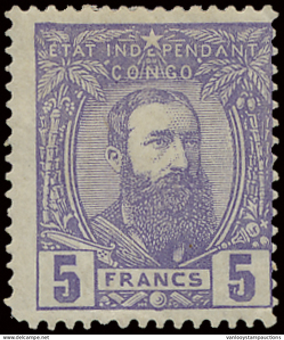 * N° 11 5fr. Violet, Off Centre To The Right, Original Gum, Hinged, Very Fresh Colour, Vf/f (OBP € 2.050) - 1884-1894