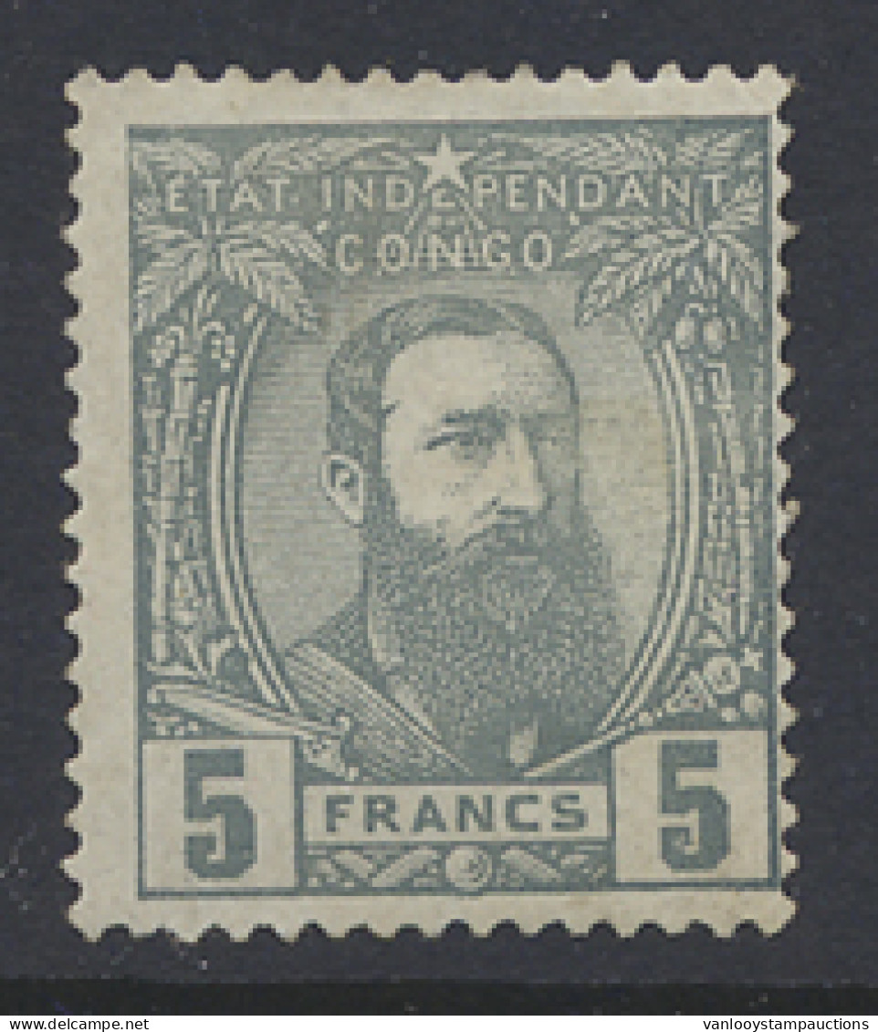 (**) N° 12 5Fr. Grey Off Centre To The Right, Mint And Regummed, Vf/f/to Be Checked (OBP €225 *) - 1884-1894