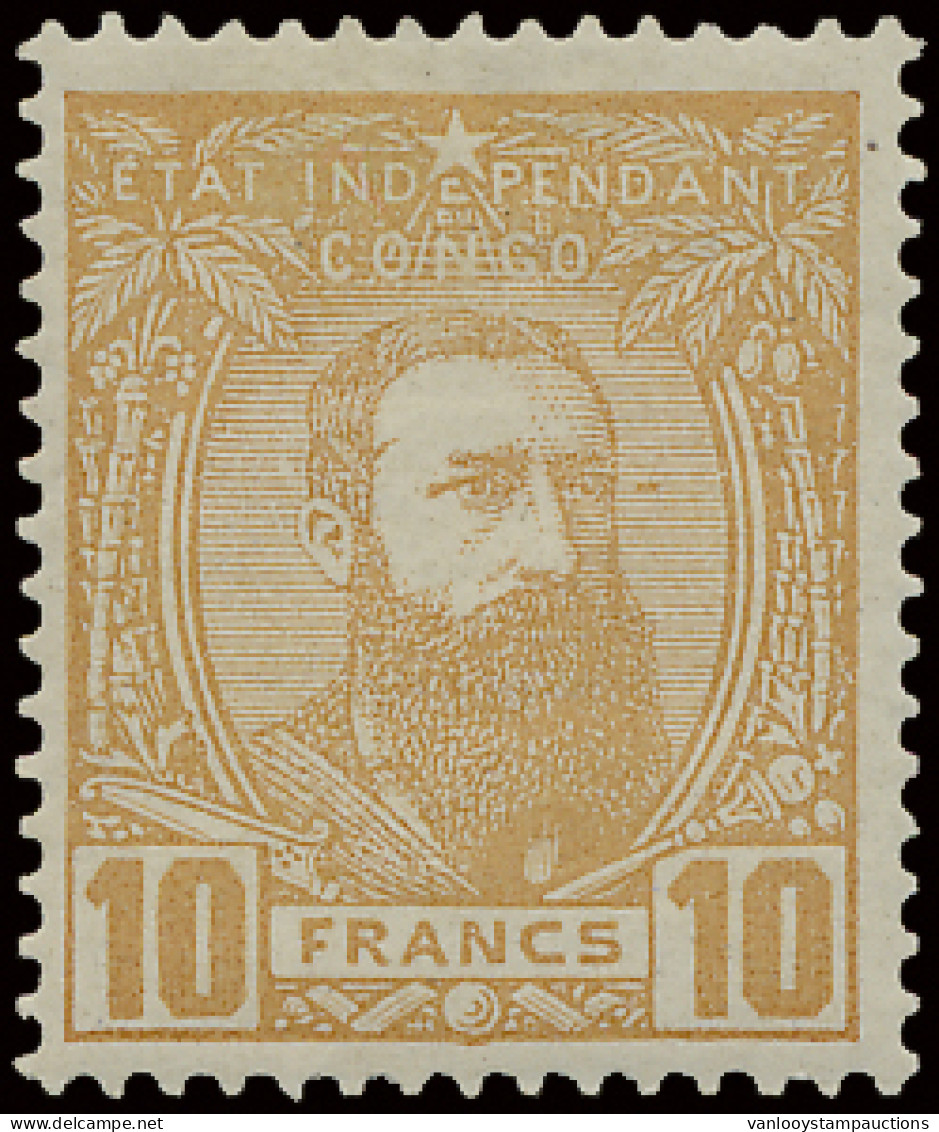 * N° 13 10Fr. Yellow-ochre Off Centre To The Bottom Left Corner, Mint And Hinged, Superb, With Cert., Vf (OBP €900) - 1884-1894