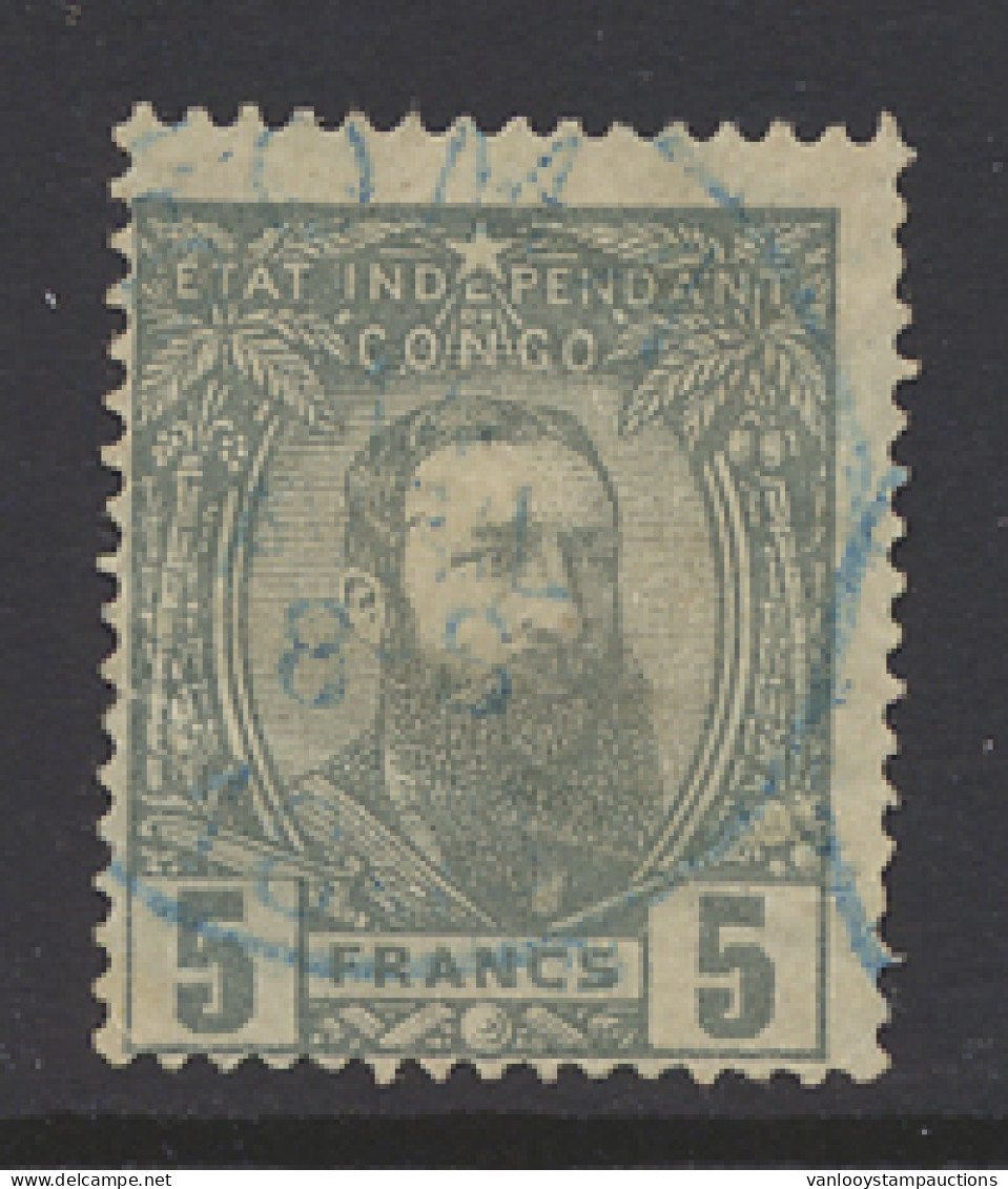 N° 12 5Fr. Grey Off Centre To The Bottom Left Corner And Cancelled BOMA In Blue, Creased, To Be Checked (OBP €175) - 1884-1894