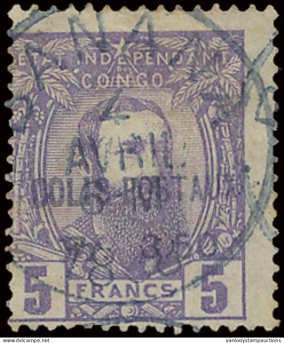 CP 2 5Fr. Violet Off Centre To The Bottom Left Corner With Overprint COLIS POSTAUX FR. 3.50 In Black And Cancelled BANAN - Colis Postaux