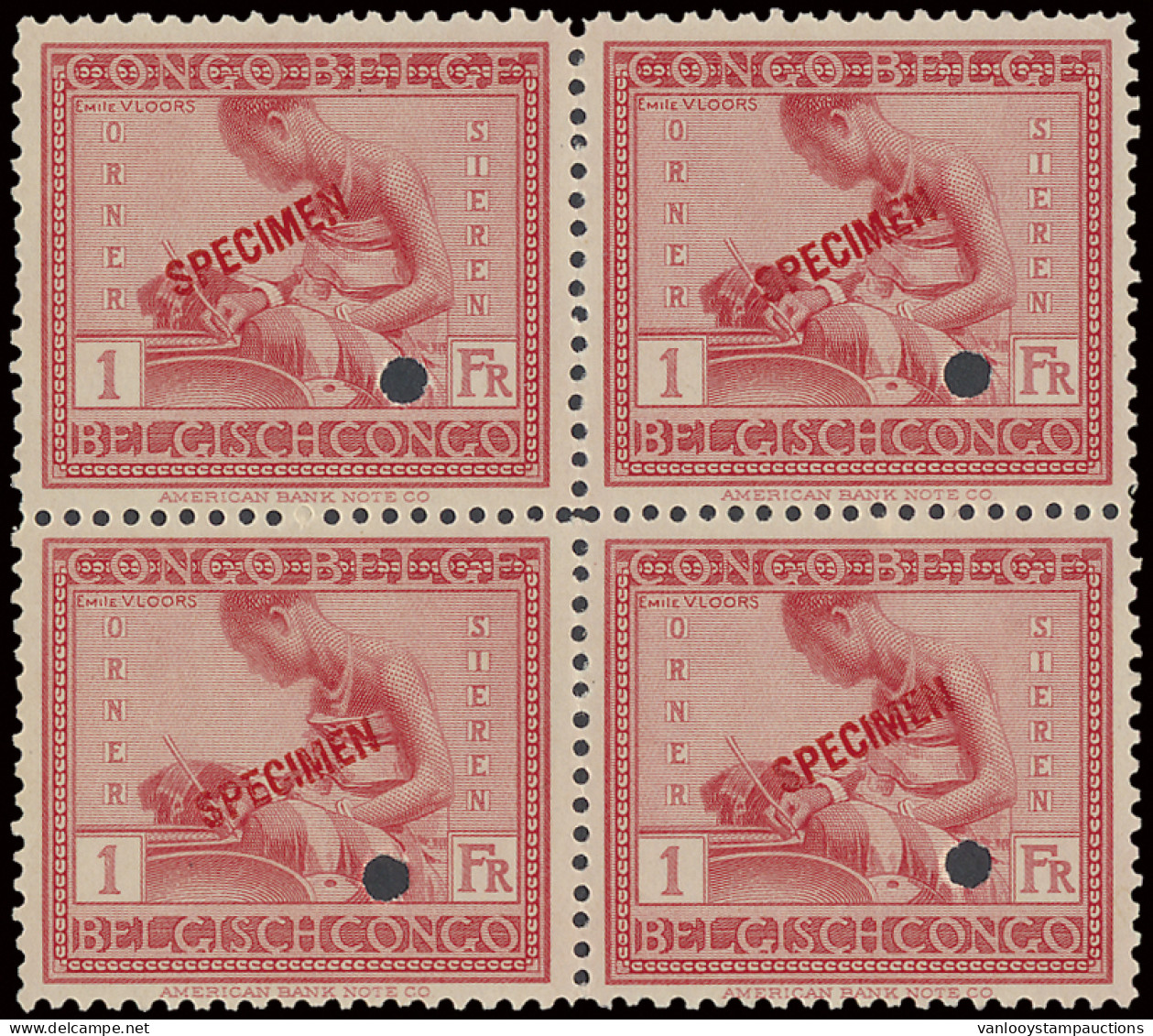 ** N° 118, 119, 121, 123, 125, 127 And 128 1925 - Vloors Issue With SPECIMEN Overprints In Red And Punched Hole, Full Se - Autres & Non Classés