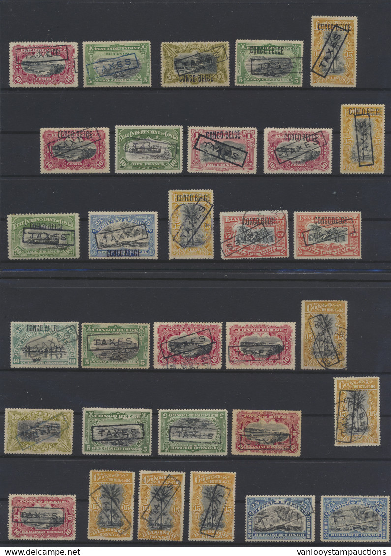 */(*)/0 1900/1922 Accumulation Of 53 Stamps With Overprint TAXES (Du Four Type III), Vf/f/to Be Checked - Autres & Non Classés