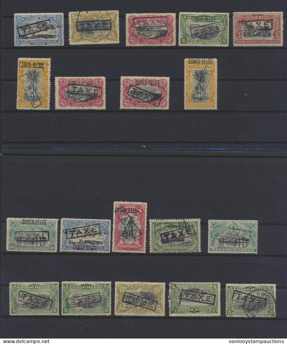 */(*)/0 1900/1922 Accumulation Of 30 Stamps With Overprint TAXE (Du Four Type IV), Vf/f/to Be Checked - Other & Unclassified