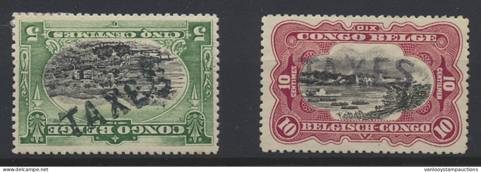 (*) 1909/1915 Two Stamps With Overprint TAXES (Du Four Type VIII), Vf/f - Other & Unclassified