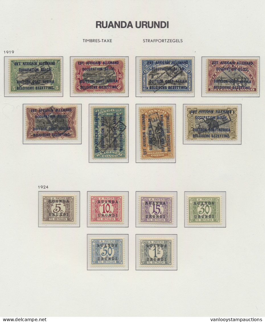 * TX 1/8 And TX9/14 1919 - Mols EAAOB Issue With Boxed Overprint TAXE And 1924 Taxe Issue Full Sets Hinged, Vf (OBP €154 - Other & Unclassified