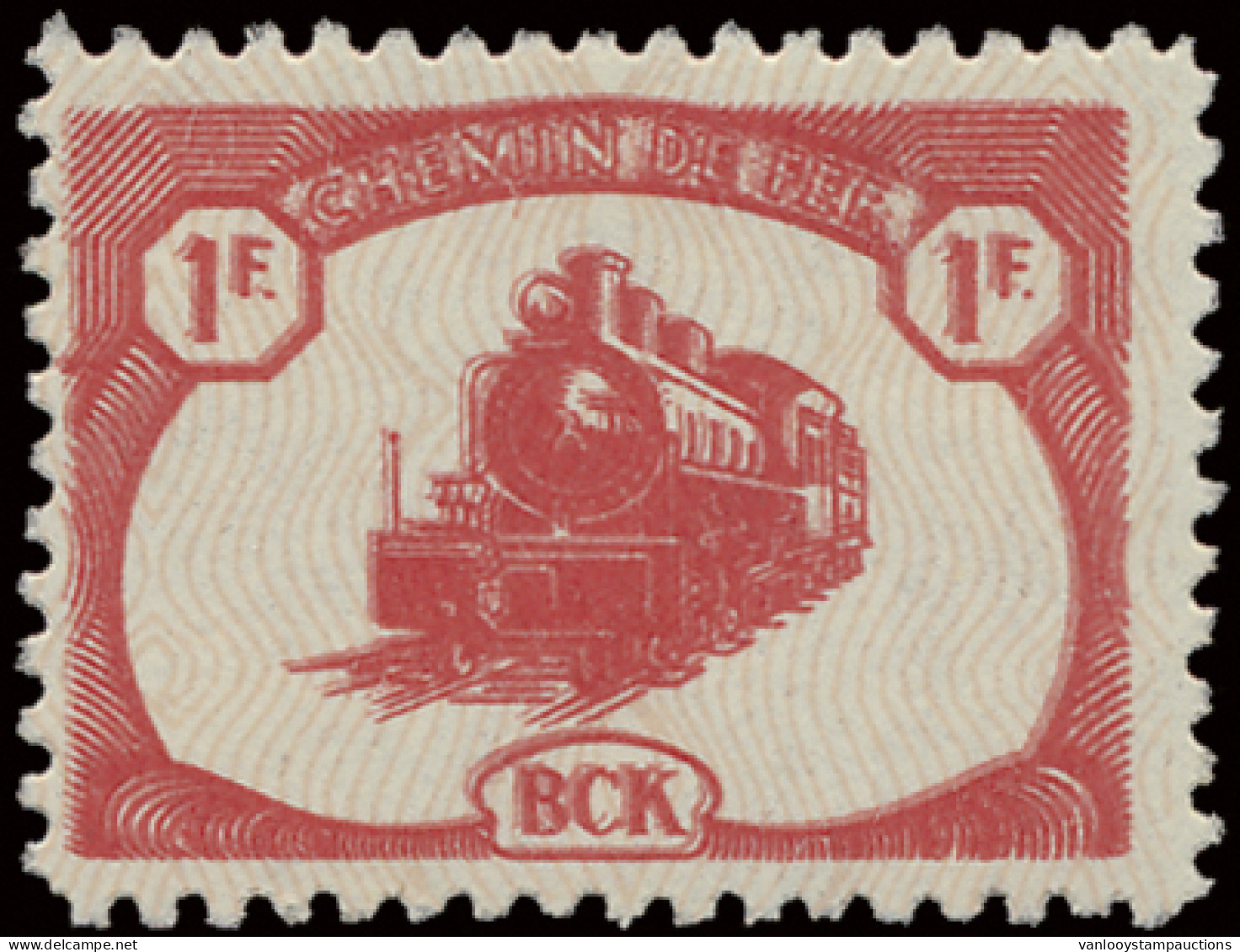 * CP 24-Cu 1F. Red, With Curiosity Double Printing, LH, Very Impressive, Unlisted In OBP, Very Scarce, In Superb Quality - Colis Postaux