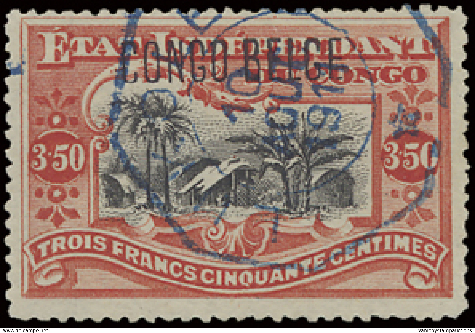 5 Stamps With Telegraph Cancellations OBP N° 26 (Leopoldville), 26B (Matadi), 29 (Leopoldville), 47PT (Lukolela), 49PT ( - Autres & Non Classés