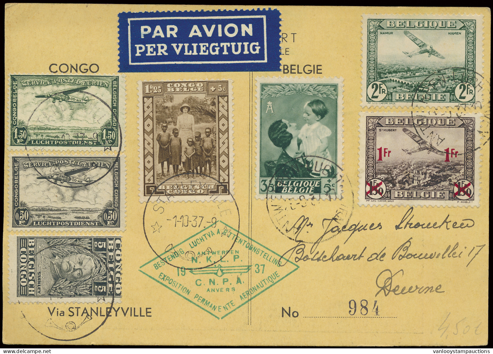 1935/1955 Accumulation Of 21 Airmail Covers, First Flight Cover Including Duplicates, Mainly SABENA Flights,vf/f/to Be C - Autres & Non Classés