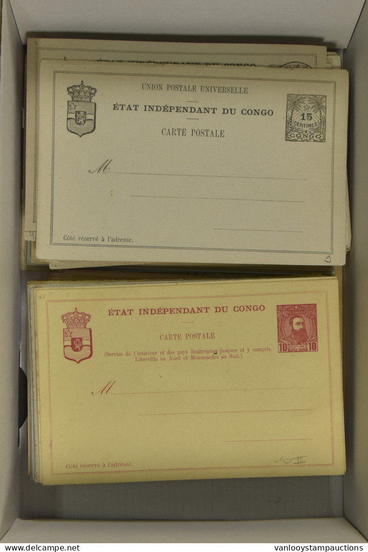 1889/1960 Accumulation Of 94 Postal Stationery Items Unused Of The Congo Free State And Belgian Congo, A Lot Of Doubles, - Entiers Postaux