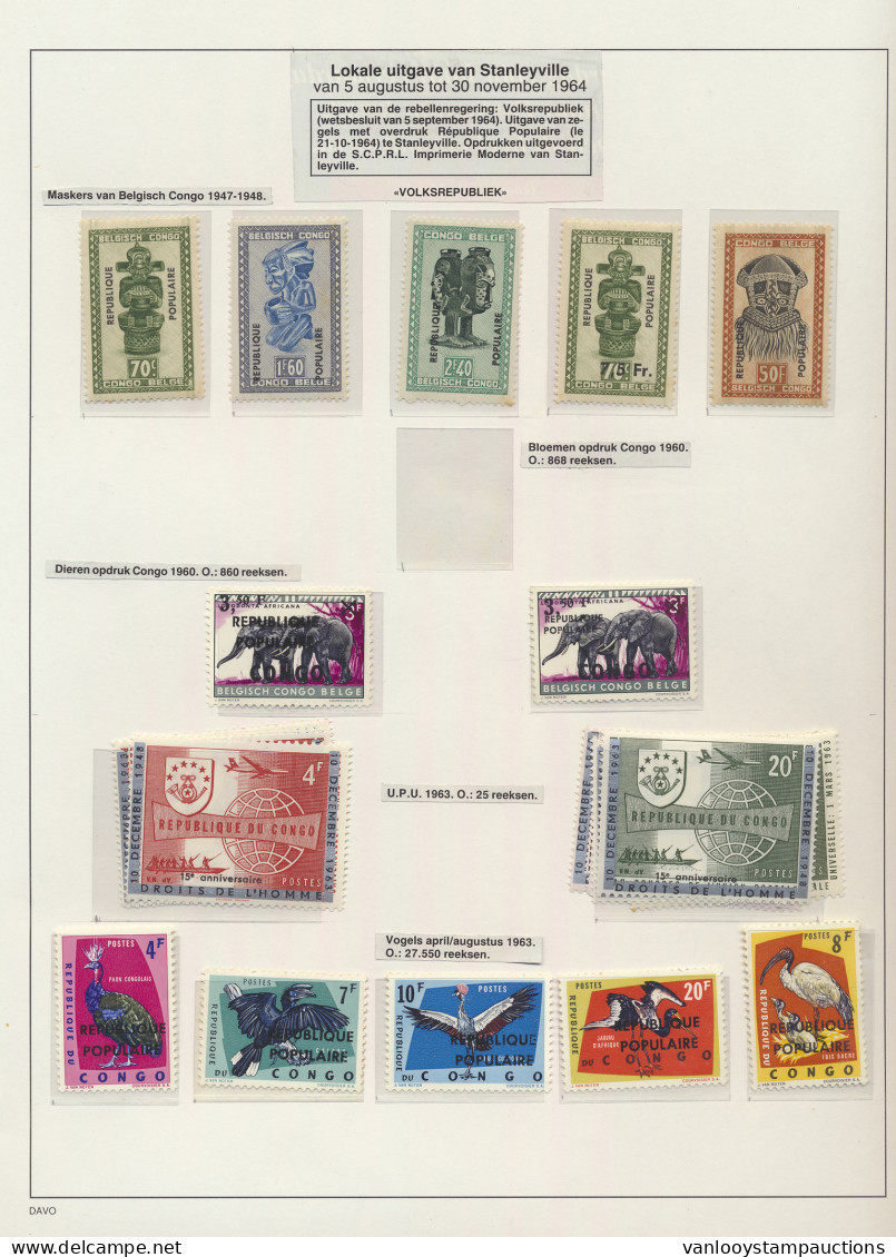 ** 1964, Collection On Album Pages Some Full Sets MNH (quality To Be Checked, Rust), 1/5, 7, 7-Cu (small Overprint Inste - Otros & Sin Clasificación