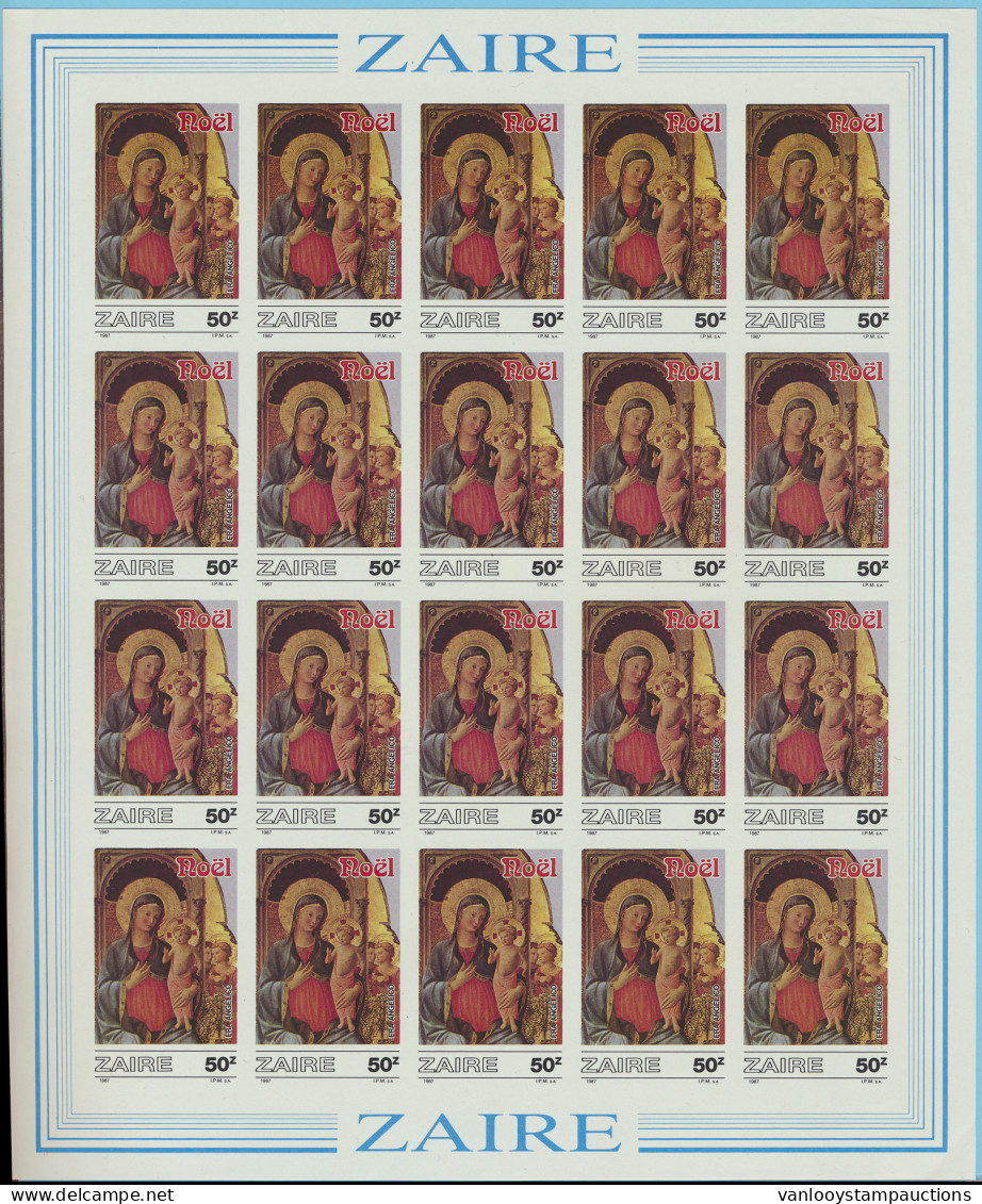 N° 1323/26 600 Years Of Fra Angelico Full Set In Full Sheets Unperforated, MNH, Vf - Other & Unclassified