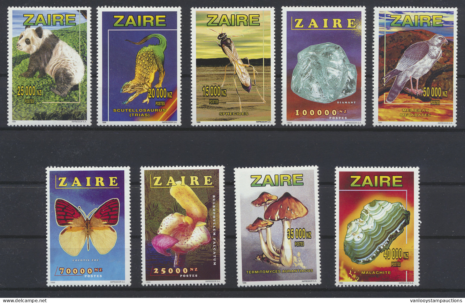 ** N° 1535/43 1996 - Fauna, Flora And Minerals (stamps From Sheets), Full Set, Vf (OBP €400) - Autres & Non Classés