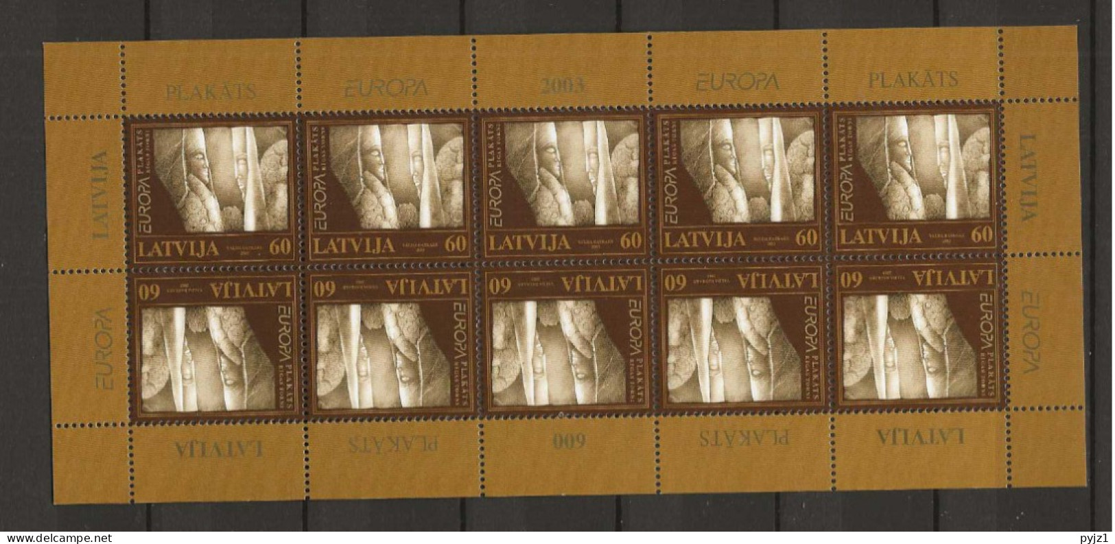 2003 MNH Latvia Sheet Postfris** - 2003